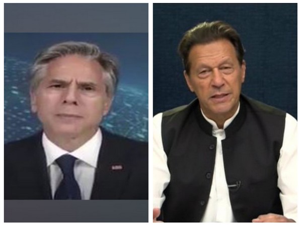 US state Secretary Antony Blinken (Left) and PTI Chief Imran Khan (Right)
