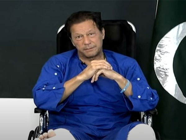 Former Pakistan Prime Minister Imran Khan during a televised address on Friday