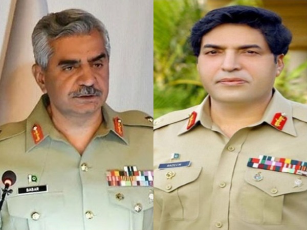 Director General ISPR Lt Gen Babar Iftikhar and ISI chief Lt Gen Nadeem Ahmed Anjum.