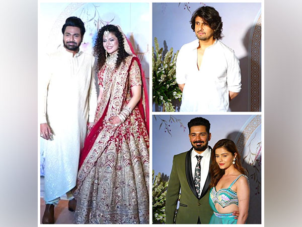 Glimpses from Palak Muchhal and Mithoon's wedding reception
