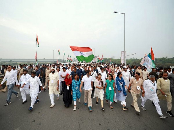 Congress leader Rahul Gandhi with padayatris during party's Bharat Jodo Yatra (File Photo)