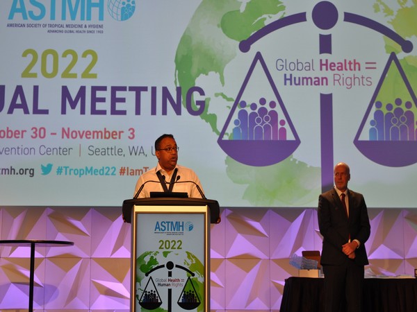 Dr Subhash Babu at the annual ASTMH meeting in Seattle, USA (Photo/ANI)