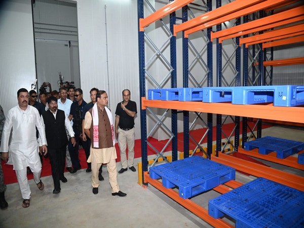 Assam Chief Minister Himanta Biswa Sarma inaugurating cold storage facility and a fruit-processing unit in Kamrup district