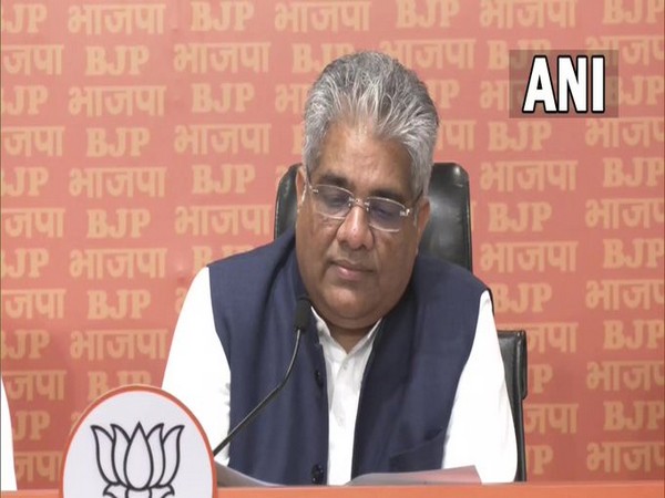 UnioN Minister Bhupender Yadav addressing a press conference (Photo/ANI)