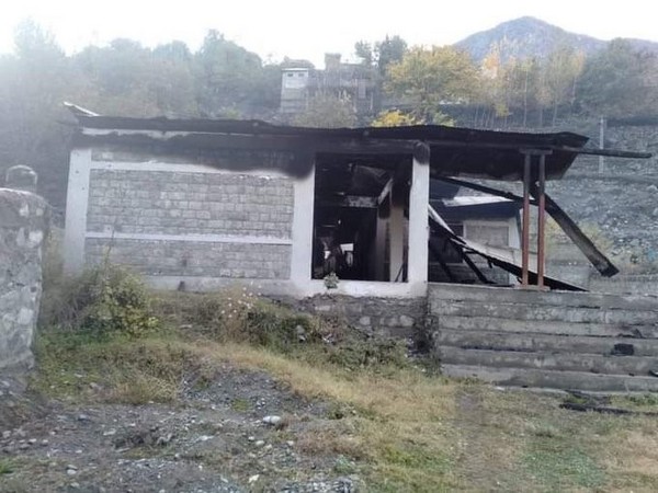 A grab of girls' school that was burned down in Gilgit Baltistan