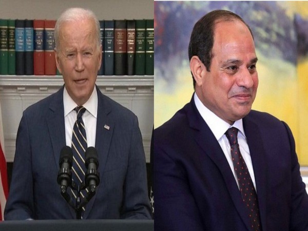 US President Joe biden (Left) and Egypt's President Abdel Fattah El-Sisi (Right)