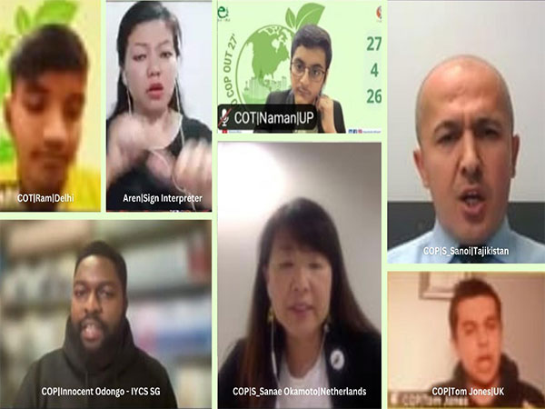 Students, organisers and delegates taking part in the NO COP meeting online. (ANI/Image)