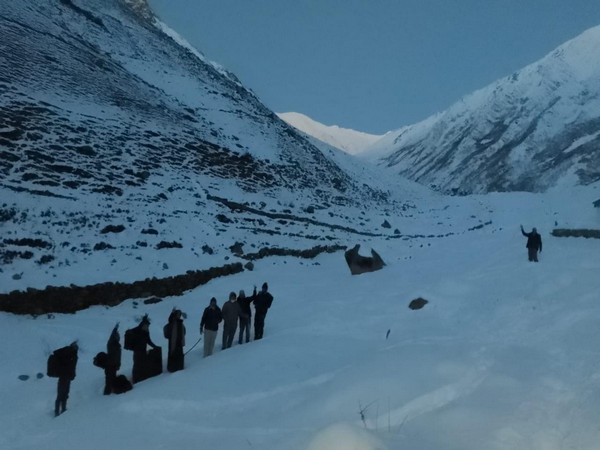 Polling officials walked for 6 hours amid thick snow to reach the station in Chamba. (ANI/Image)