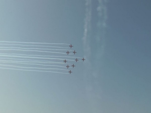 Visual from Surya Kiran aerobatic team's event
