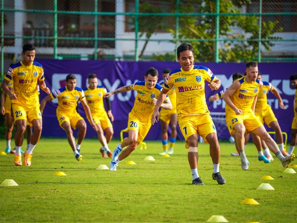 Kerala Blasters FC players in pratice session (Photo: Kerala Blasters FC/ Twitter)