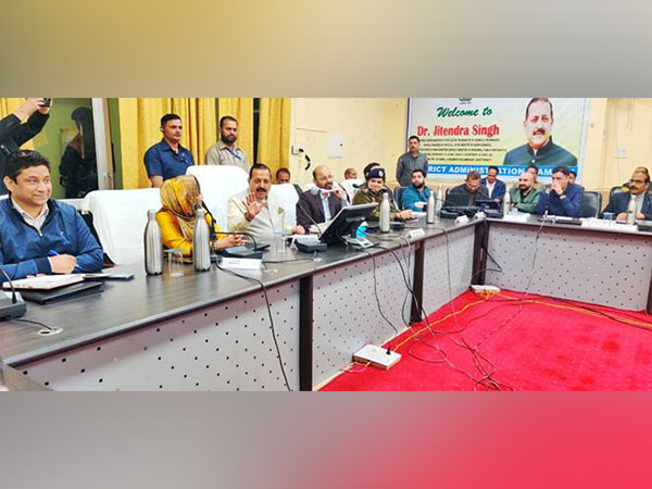 nion Minister Jitendra Singh while chairing the DISHA meeting of district Ramban in Jammu and Kashmir (Photo/ANI)