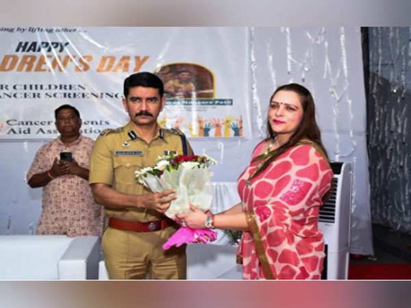 Mumbai joint commissioner of police, Vishwas Nangare Patil attended the Children's day charity event organized by Nidarshana Gowani of Kamala Trust