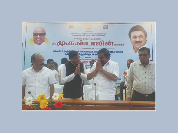 Rajkumar Sabu with the minister