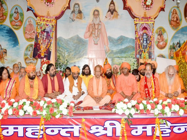 Uttar Pradesh Chief Minister Yogi Adityanath participates in 22nd death anniversary of Brahmalin Mahant Yogi Mahendra Nath Maharaj (Photo/ANI)