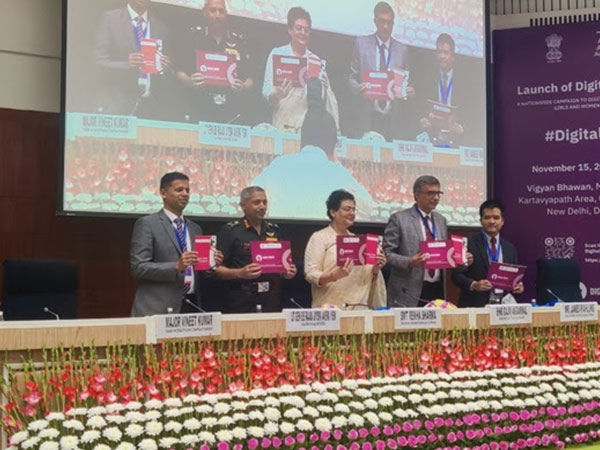 Dignitaries releasing of the Compendium and Digital Shakti Booklet