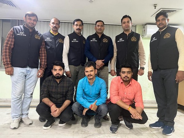 The trio arrested by ACB officials for corruption (Photo/ANI)