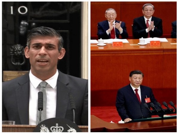 British Prime Minister Rishi Sunak and Chinese President Xi Jinping