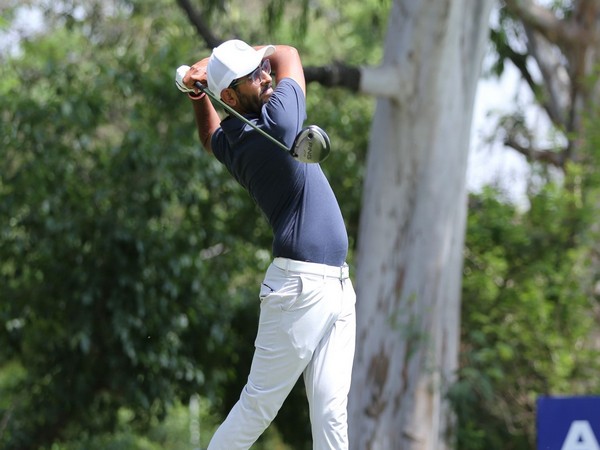 Yuvraj Singh Sandhu in action during Masters 2022 at Digboi Golf Links (Image: PGTI)