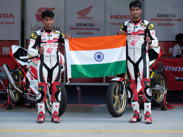 Honda Racing India team riders Rajiv Sethu and Senthil Kumar (Image: Honda Racing India)