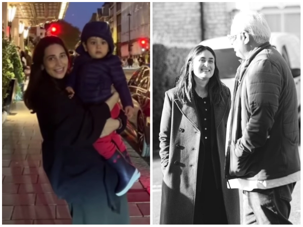 Karisma with Jeh baba; Kareena with director Hansal Mehta (Image Source: Instagram)