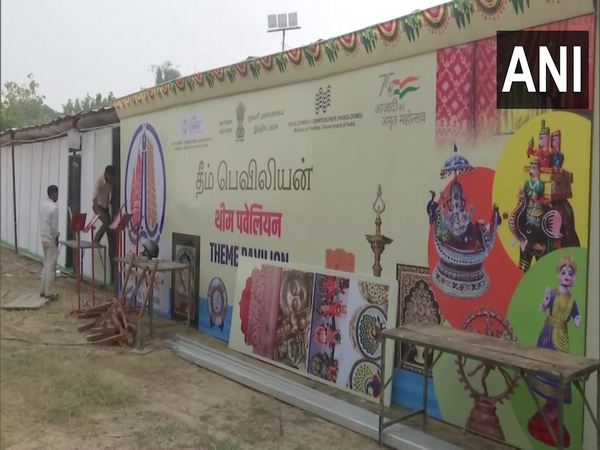 Preparations underway for the inauguration of the month-long program Kashi Tamil Sangamam in Varanasi.