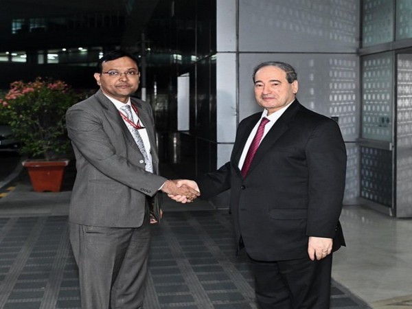 Syrian Foreign Minister Dr Faisal Mekdad arrives in New Delhi. (Twitter: MEA)