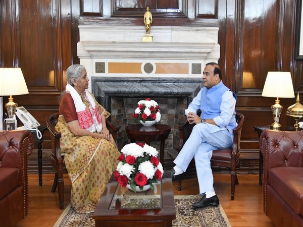 Assam Chief Minister Himanta Biswa Sarma calls on Union Finance Minister Nirmala Sitharaman 
