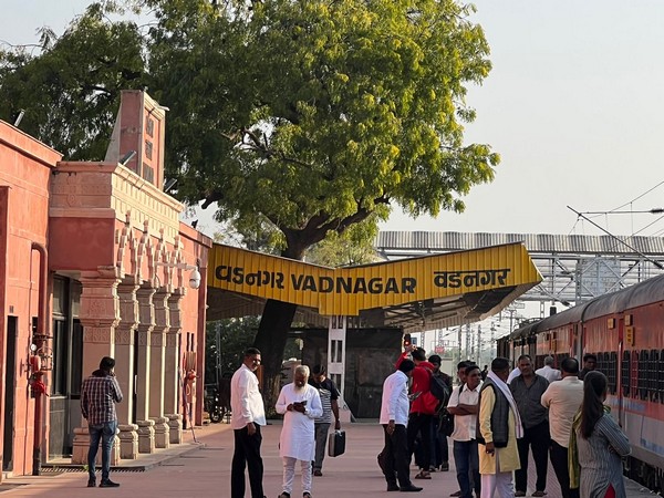 Visual of Vadnagar railway station (Photo:ANI/Payal Mehta)