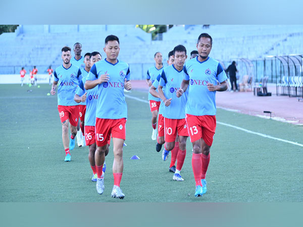 Aizawl FC practicing ahead of match against Gokulam Kerala (Image: AIFF media)