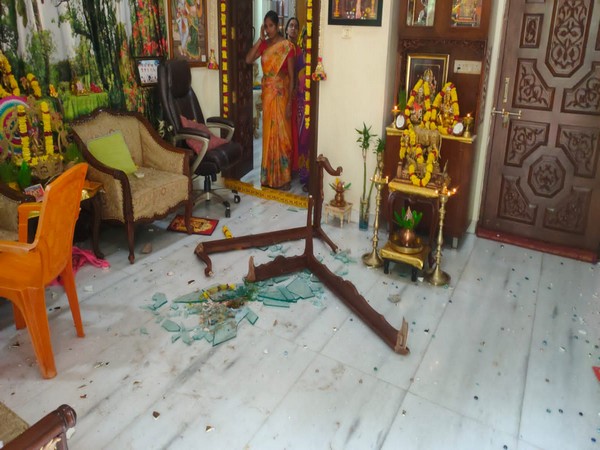 Vandalised house of BJP MP Dharmapuri