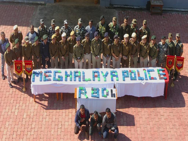 Meghalaya's Ri-Bhoi police with the consignment recovered (Source: Twitter/@SangmaConrad)