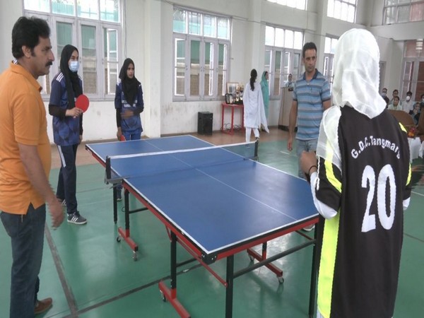 Girls of Jammu and Kashmir playing Table Tennis
