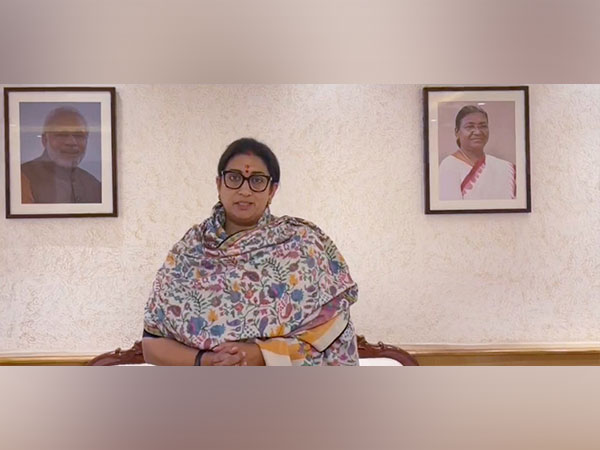 Union minister Smriti Irani: (Photo/ANI) 