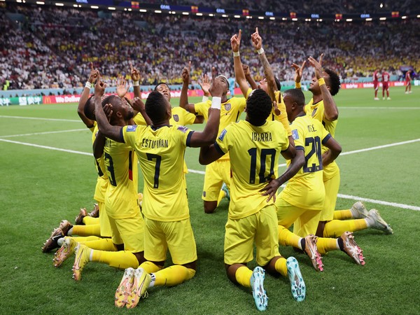 Ecuador players celebrating after a goal (Photo: Twitter@FIFAWorldCup)