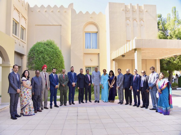 Vice President Jagdeep Dhankhar interacts with members of the Indian Community in Doha (Photo Credit: Dhankhar twitter)