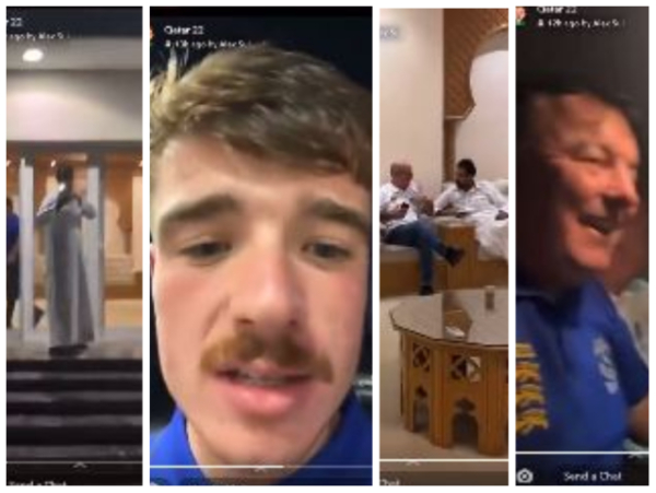 Fans recording a video at Sheikh's palace (Image Source: Twitter)