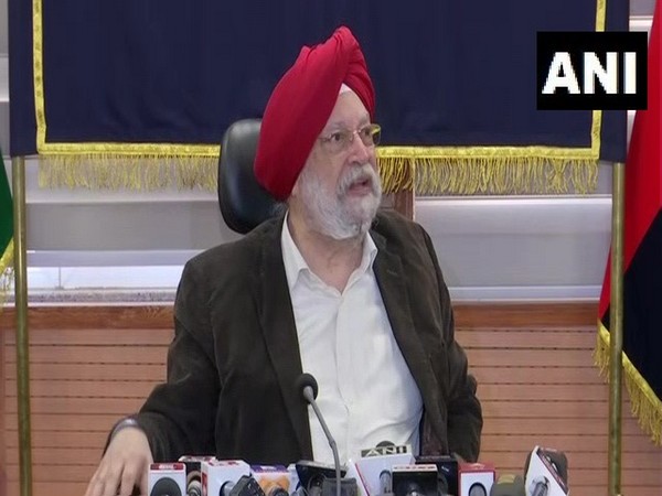 Union Minister for Petroleum and Natural Gas Hardeep Singh Puri. (Photo: ANI)