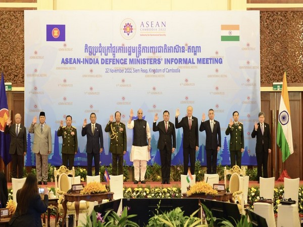 Rajnath Singh in Cambodia for ASEAN Defenec Ministers Meet. (Photo: Twitter//@rajnathsingh)