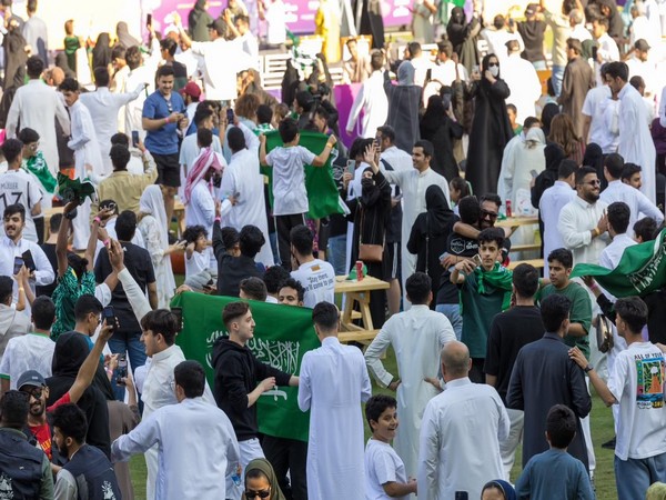 Fans in Saudi Arabia celebrating their victory over Argentina in FIFA World Cup 2022 (Image: Saudi Gazette Twitter)