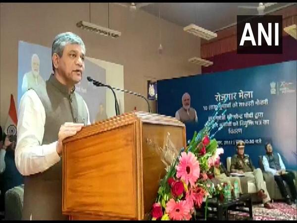 Union Railway Minister Ashwini Vaishnaw in Ajmer (Photo/ANI)