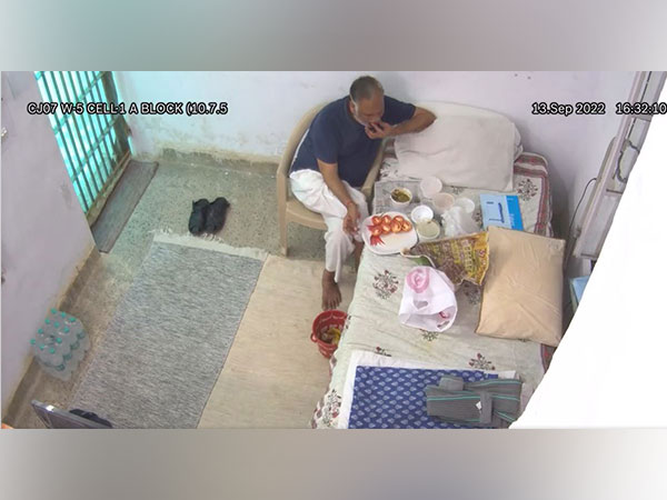 Jailed Delhi Minister Satyendar Jain (Photo:Screengrab of CCTV footage from Tihar Jail)