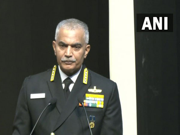 Navy Chief Admiral R Hari Kumar during his speech at  Indo-Pacific Regional Dialogue on Wednesday (Photo/ANI) 