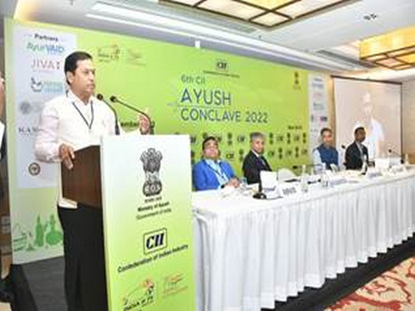 Union Minister Sarbananda Sonowal at 6h CII Ayush Conclave (Photo/PIB)