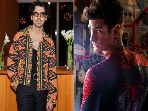 Joe Jonas and Andrew Garfield as Spider-Man (Image source: Instagram)