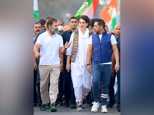 Priyanka Gandhi Vadra and her husband Robert Vadra during Rahul Gandhi-led Bharat Jodo Yatra