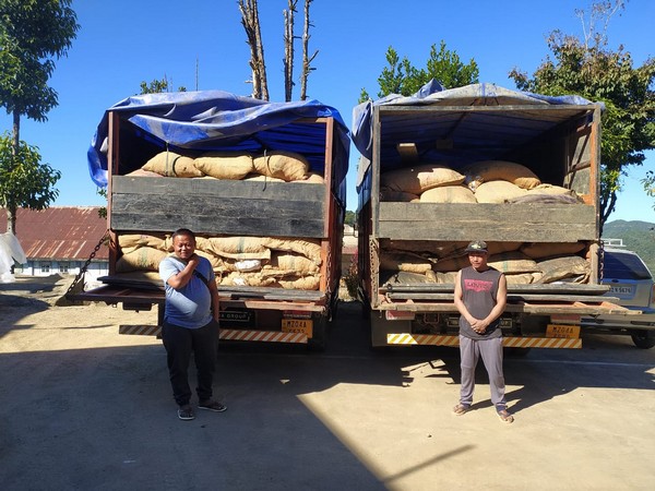 Mizoram's Khawzawl police on Wednesday seized 12,800 kilograms smuggled areca nuts from two trucks.