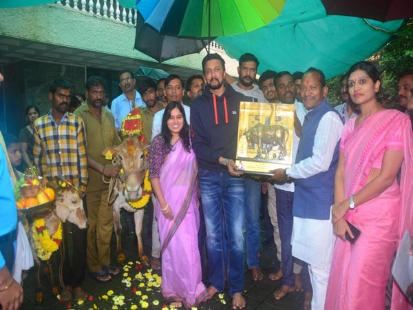 Kichcha Sudeep, Prabhu B Chauhan (Image source: ANI Photos)