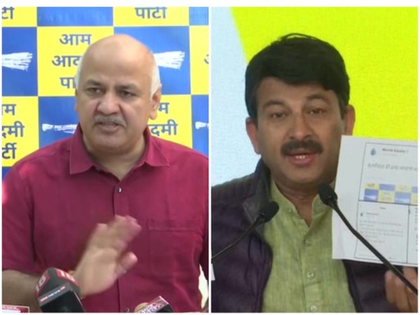 Delhi Dy CM Manish Sisodia (left) and BJP MP Manoj Tiwari (right) (Photo/ANI)