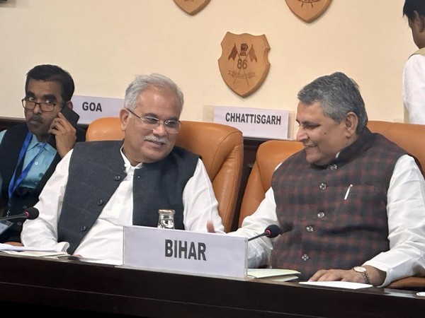 Chhattisgarh CM Bhupesh Baghel at the pre budget meeting (Photo/ANI)