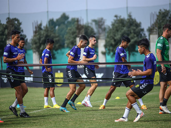Hyderabad FC players in practice session (Photo: Hyderabad FC/ Twitter)